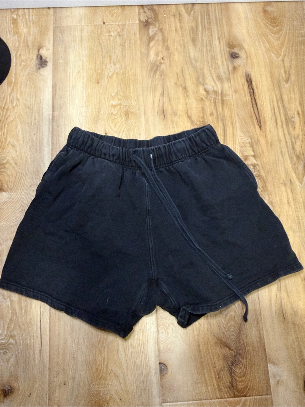 Black Women's Casual Drawstring Shorts Mnml size medium